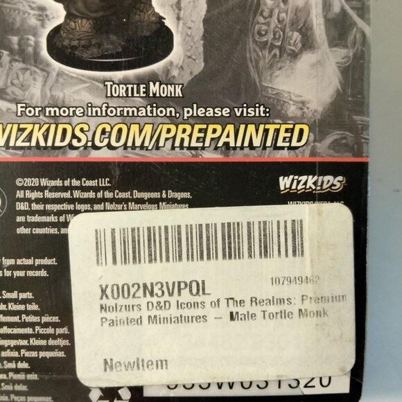 D D Icons Of The Realms Premium Miniatures Male Tortle Monk HD Minis New Sealed - Picture 4 of 6